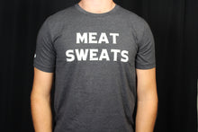 Load image into Gallery viewer, Meat Sweats T-shirt. Offered in deep blue, vibrant red, slate gray, and light gray. Meat Sweats Swag offer kids sizes as well as adult sizes XS-XXL. 
